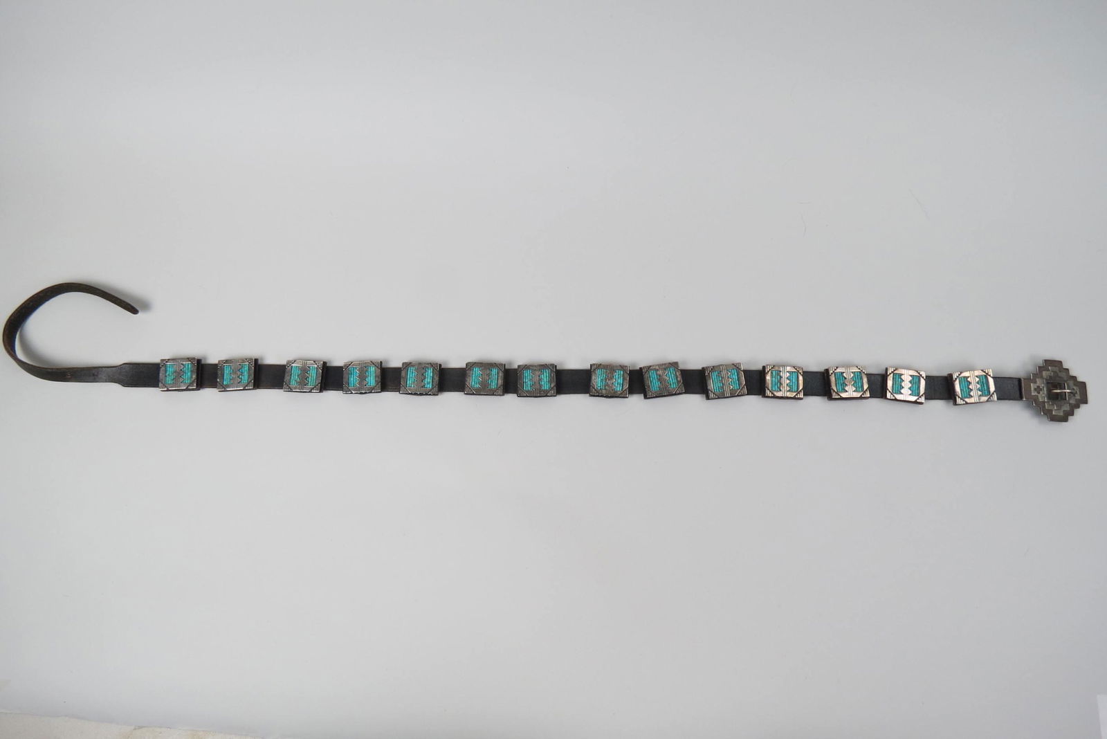 Navajo Turquoise & Silver Concho Belt, (1 of 6)