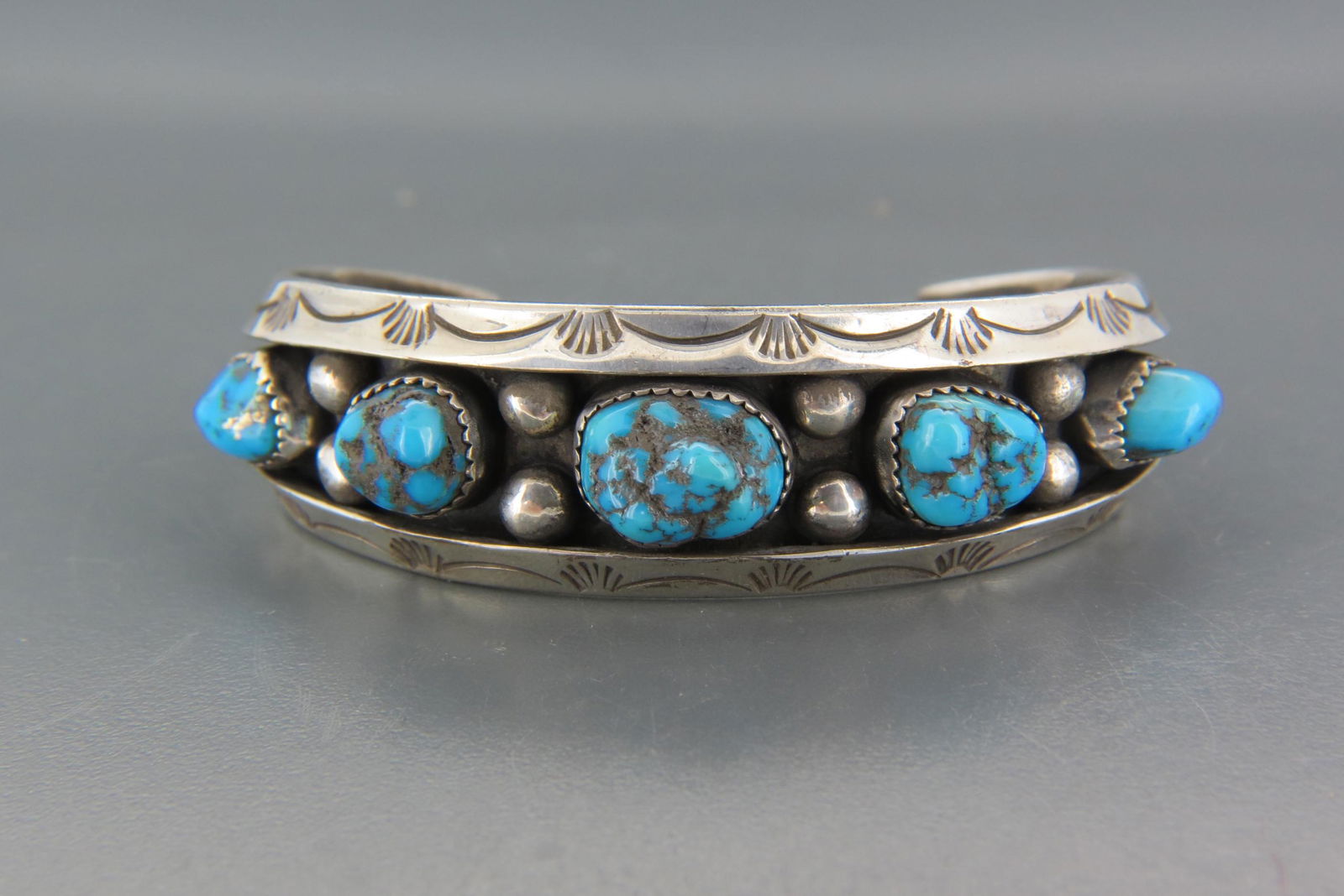Navajo Turquoise & Sterling Bracelet, (1 of 4)