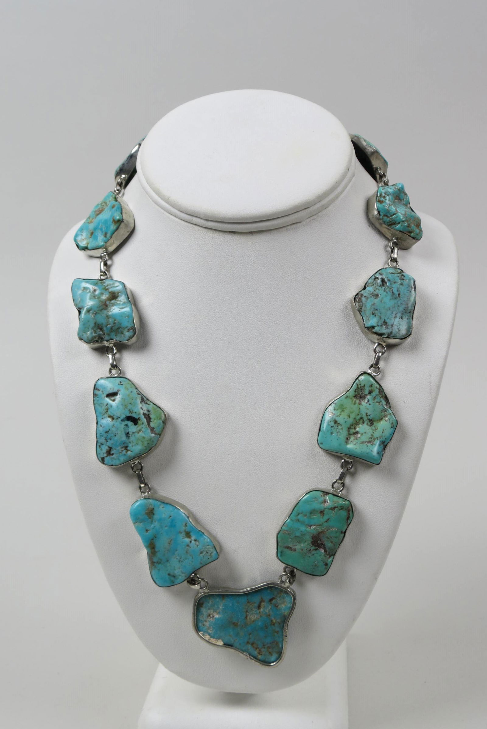 Turquoise & Sterling Necklace, (1 of 3)