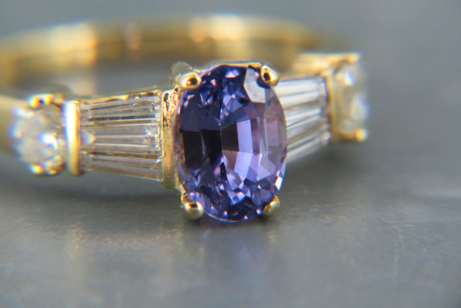 Sapphire & Diamond 14K Gold Ring, (1 of 7)