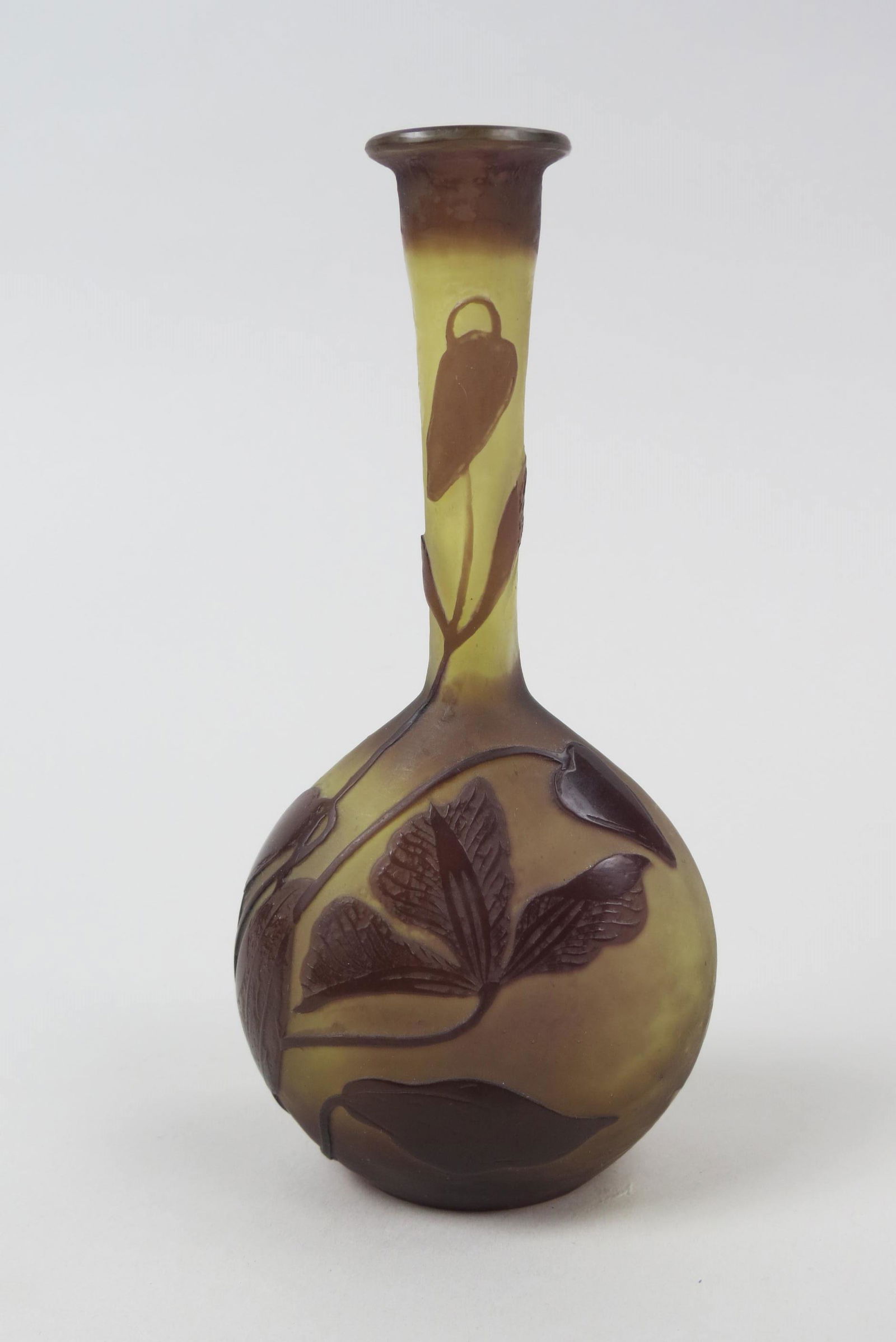 Galle French Cameo Art Glass Vase, (1 of 5)