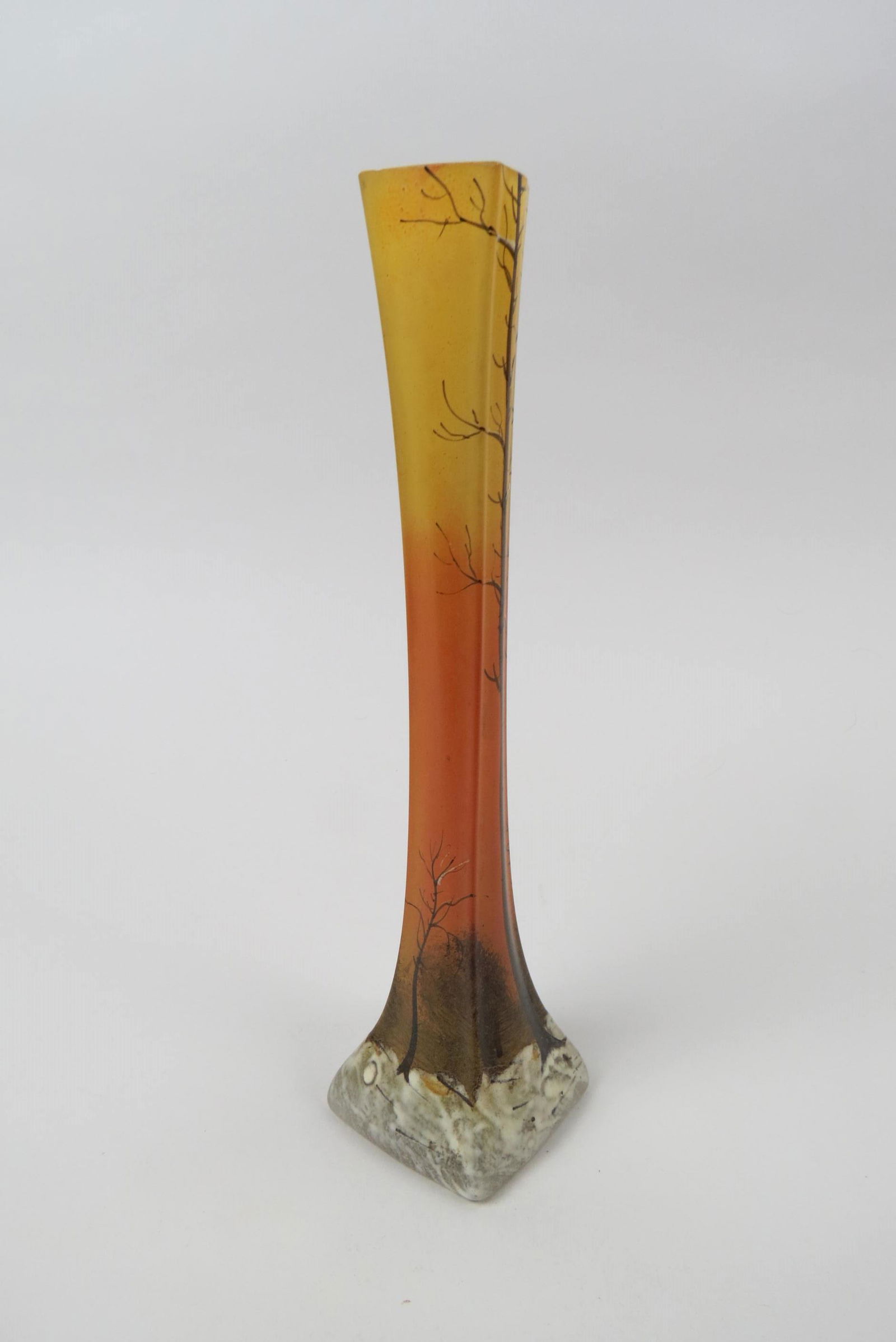 Legras French Enameled Art Glass Vase, (1 of 6)