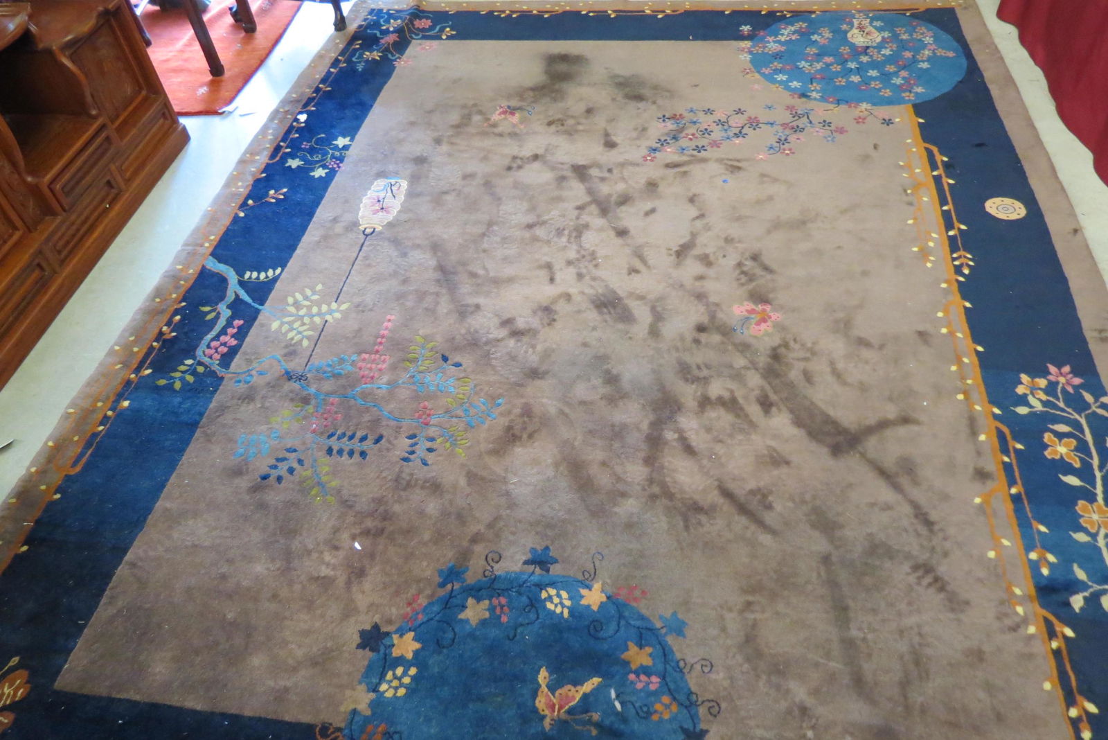 Chinese Nichols Handmade Room Size Rug, Art Deco, (1 of 6)