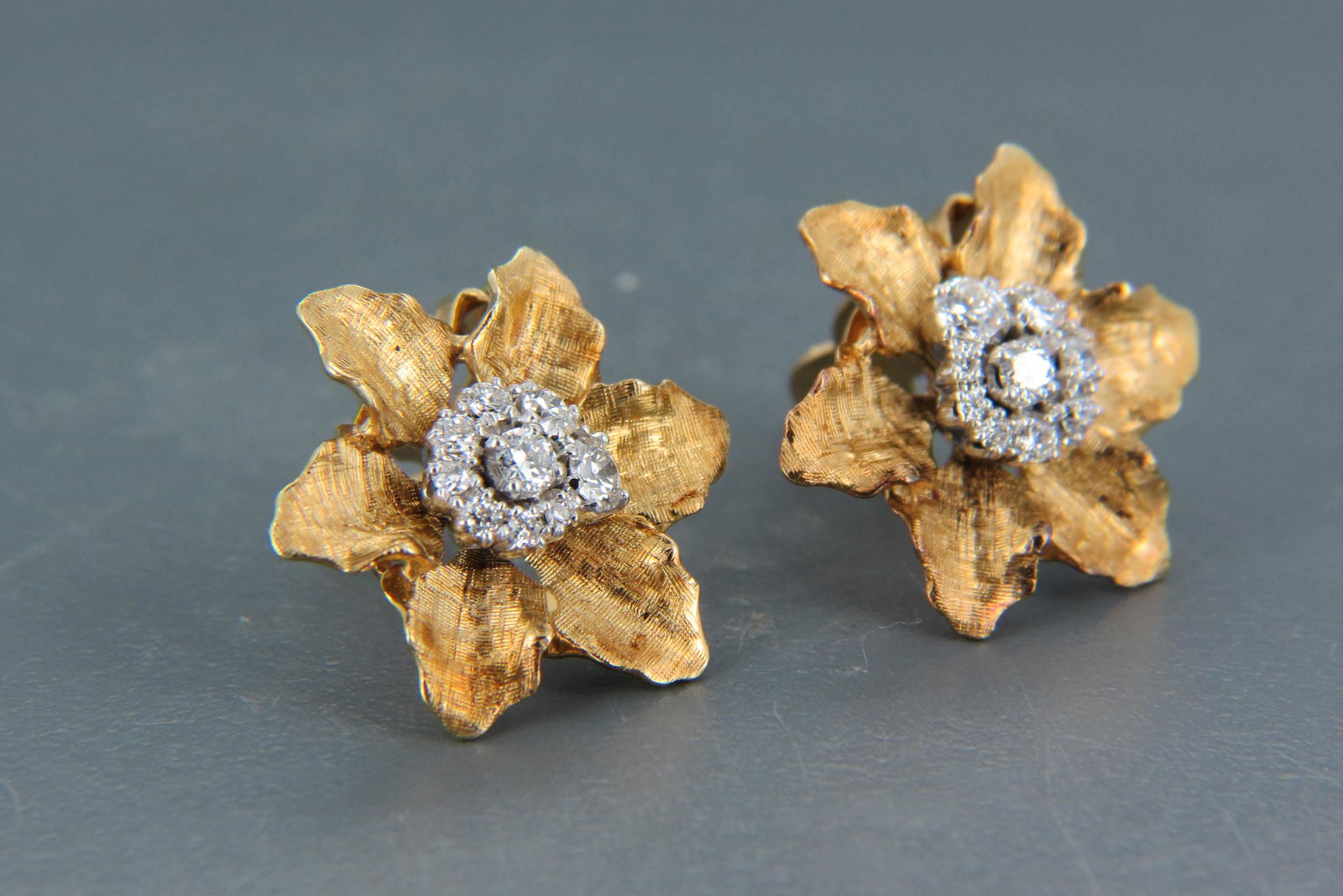 Diamond 14K Gold Earrings, (1 of 6)