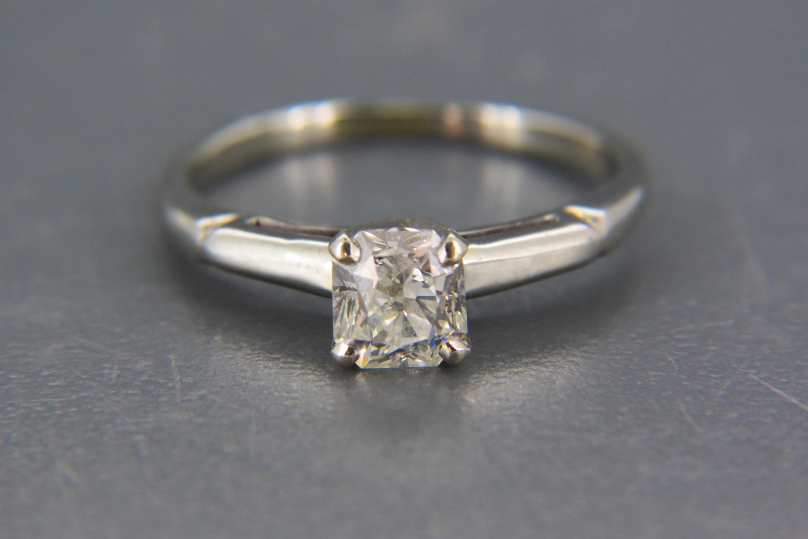 Diamond & 18K Gold Solitaire Ring, Art Deco, (1 of 6)