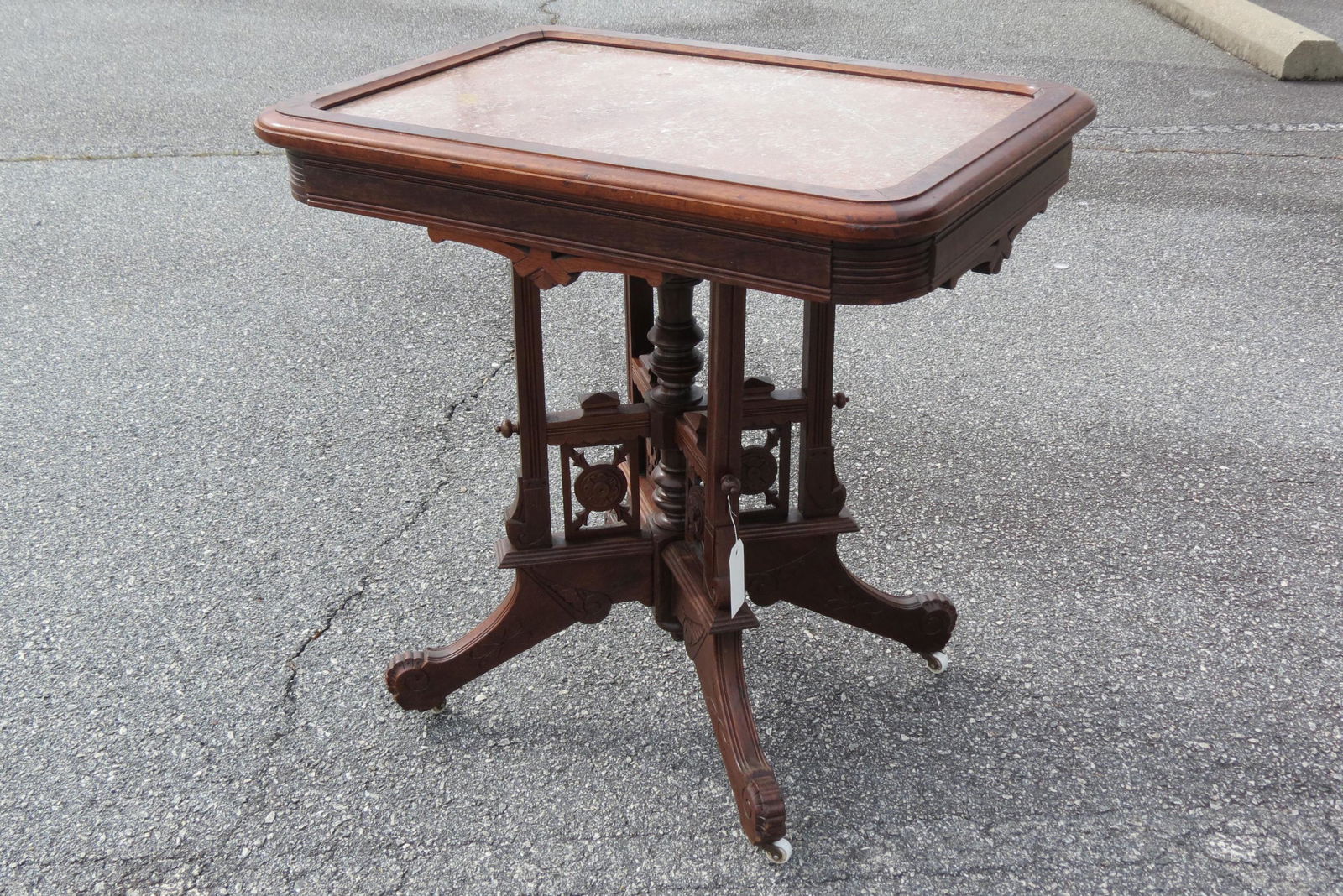 19th Century Marble Top Table, (1 of 4)