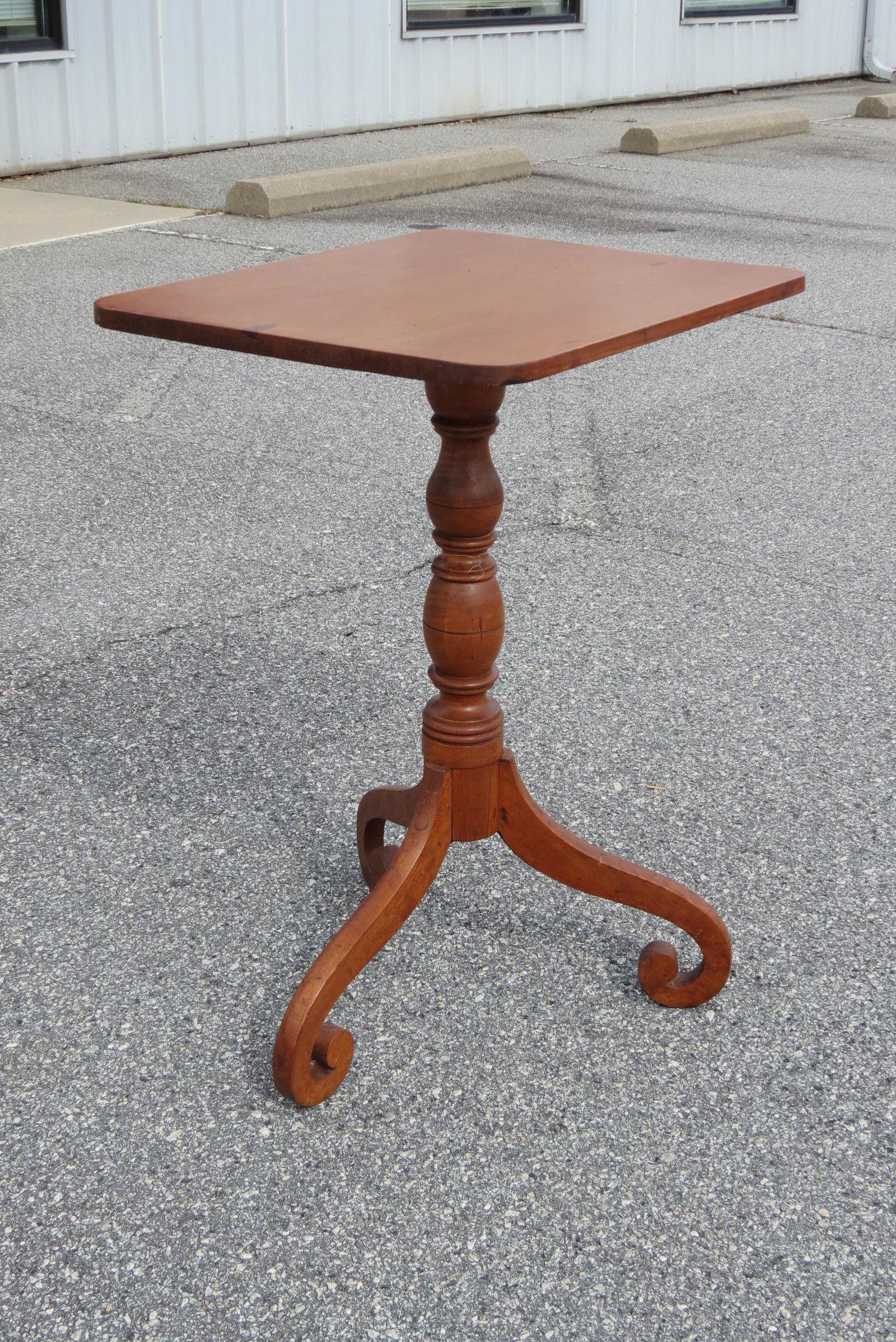 Period Cherry Tilt Top Candle Stand, (1 of 4)