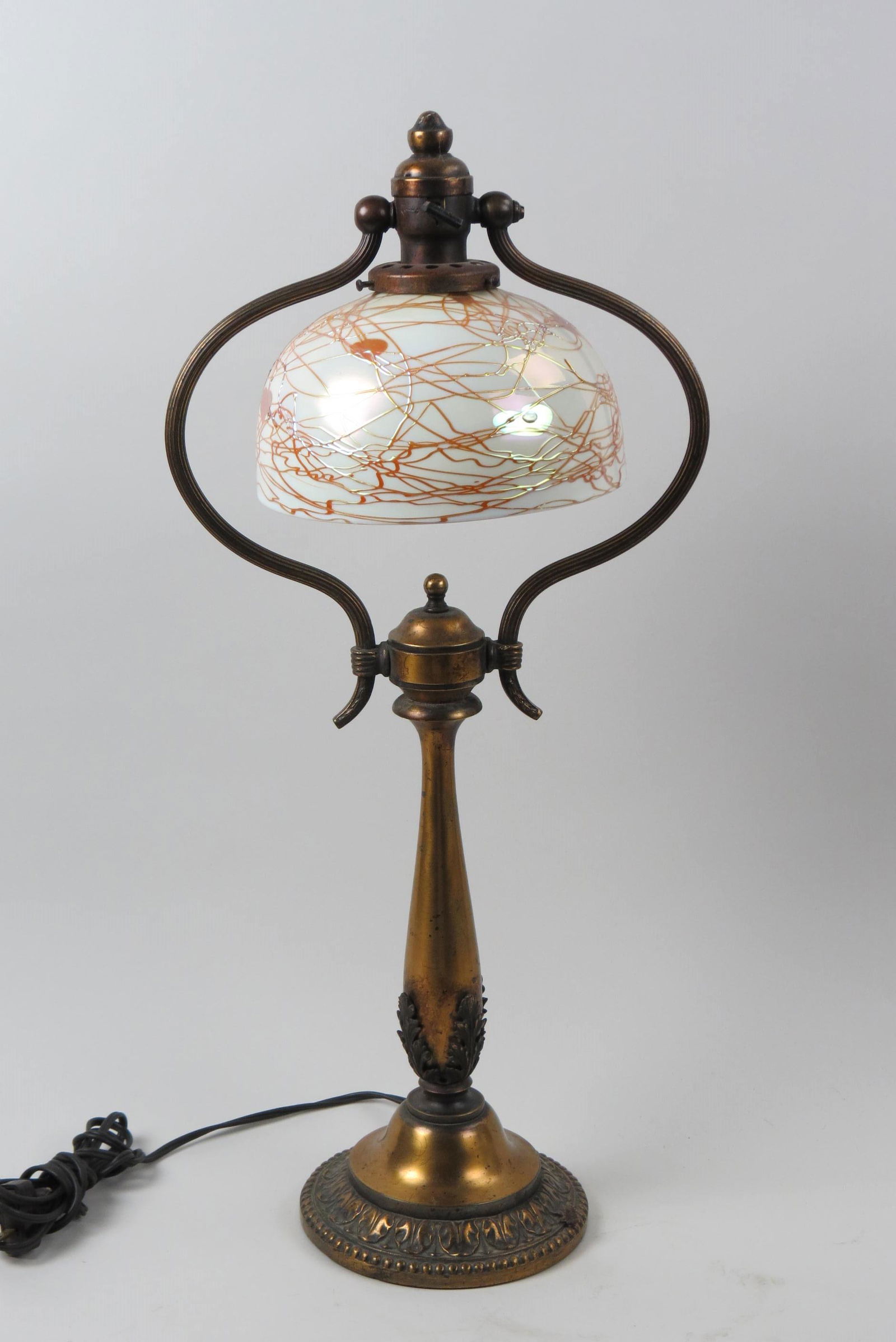 Steuben Art Glass & Bronzed Lamp, (1 of 7)