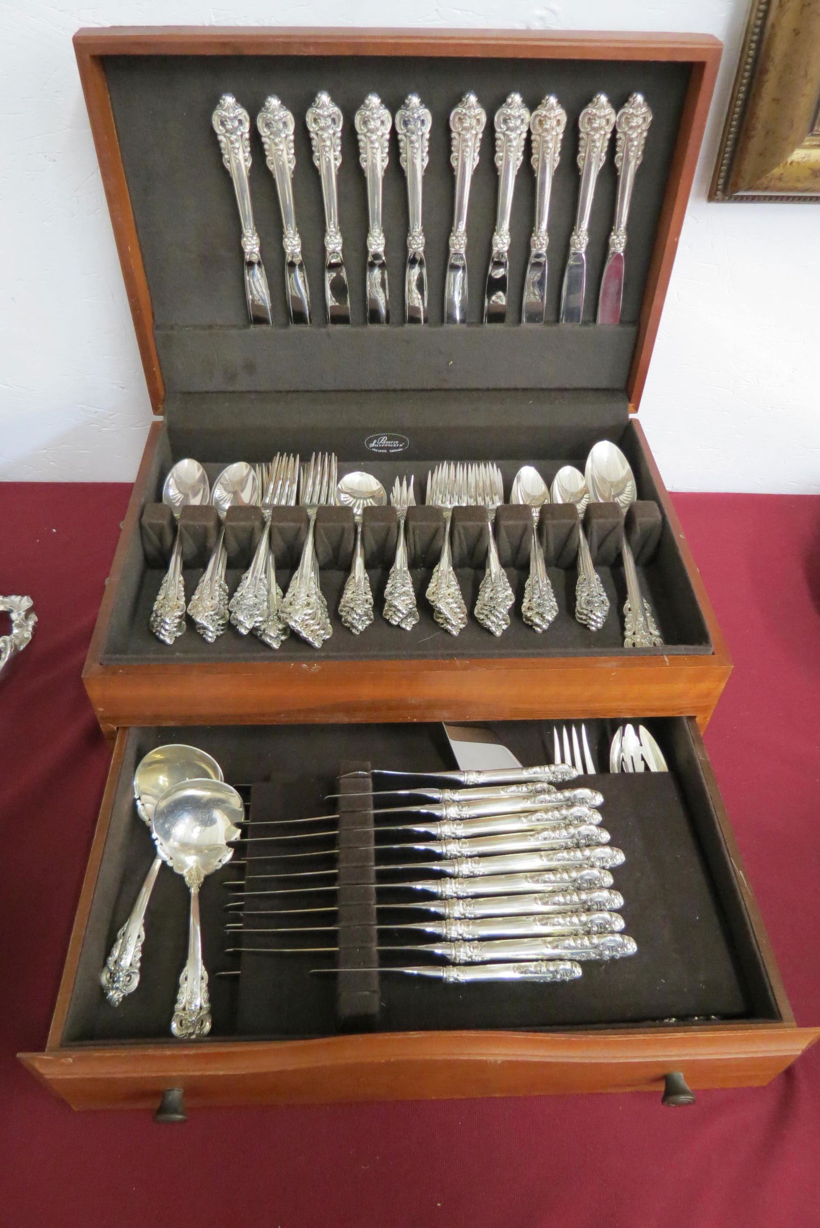 98 pc. Wallace Grande Baroque Sterling Flatware, (1 of 7)