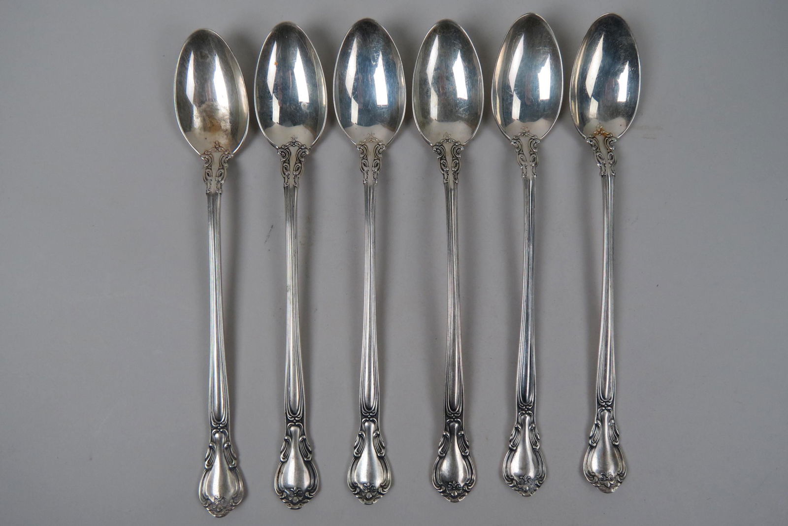 6 Gorham "Chantilly" Sterling Iced Beverage Spoon, (1 of 3)