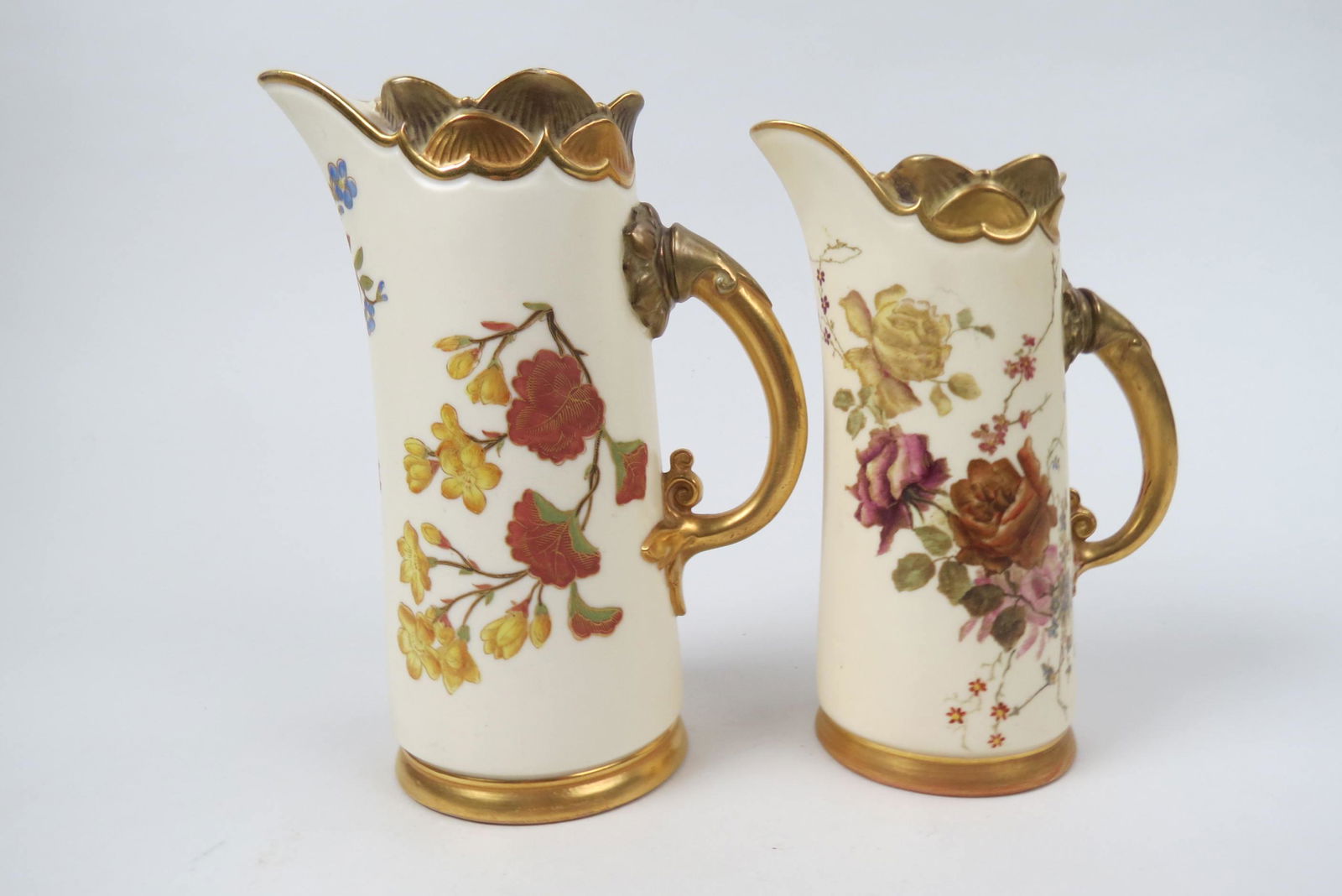 2 Royal Worcester Porcelain Pitchers, (1 of 6)