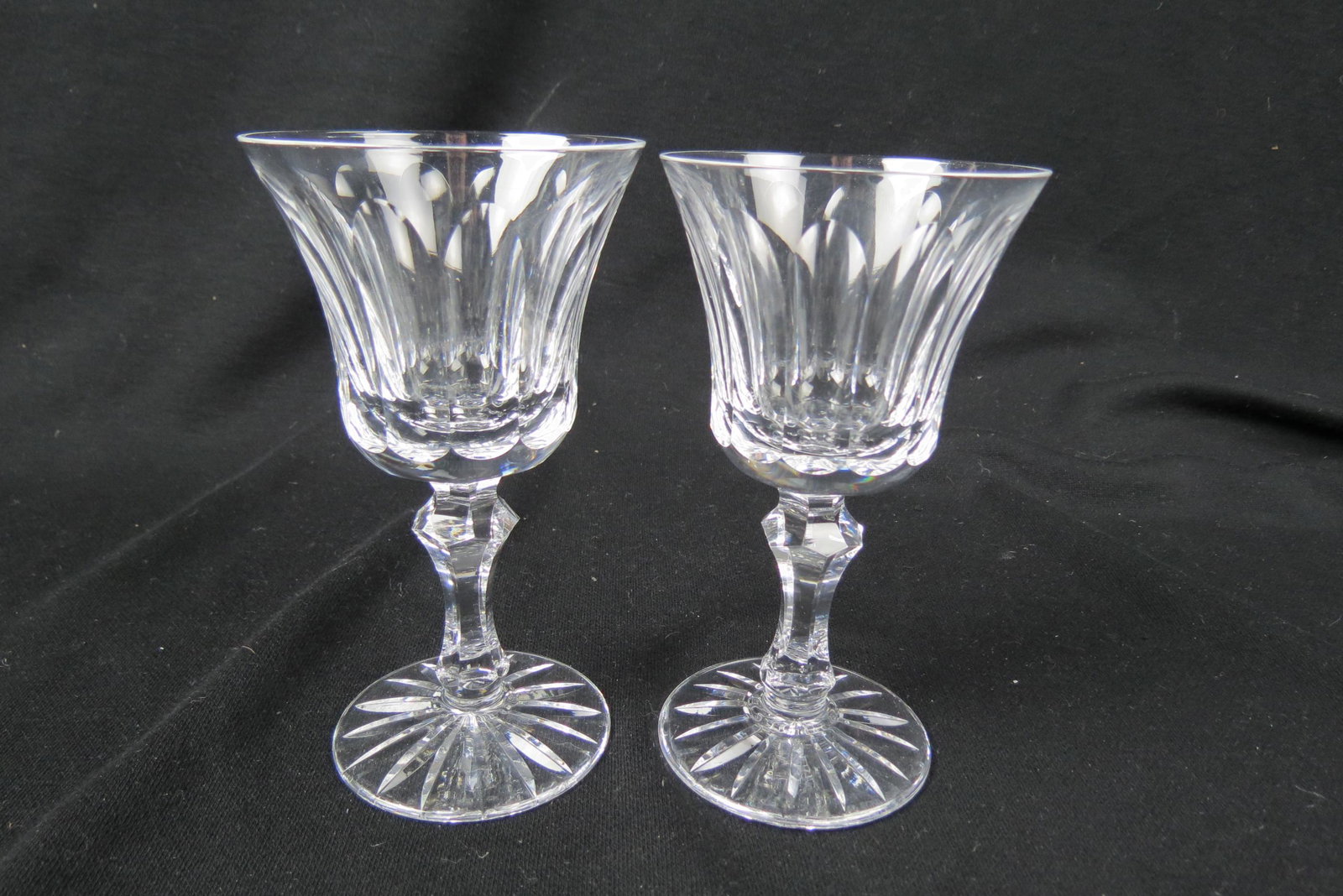11 Waterford Cut Crystal "Innisfail" Wine Glasses,: 6", signed, excellent.