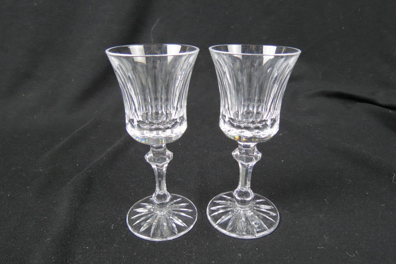 11 Waterford Cut Crystal "Innisfail" Wine Glasses,: 6", signed, excellent.