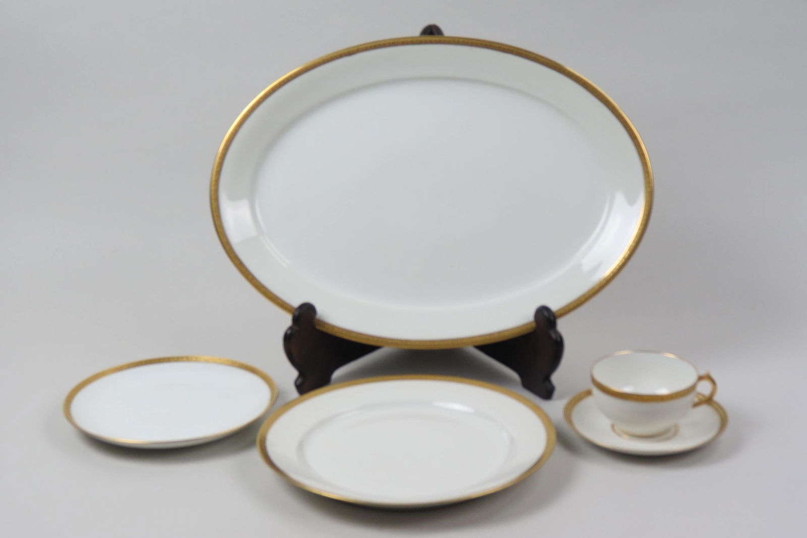69 pcs. Limoge Gold Banded China Service, (1 of 6)