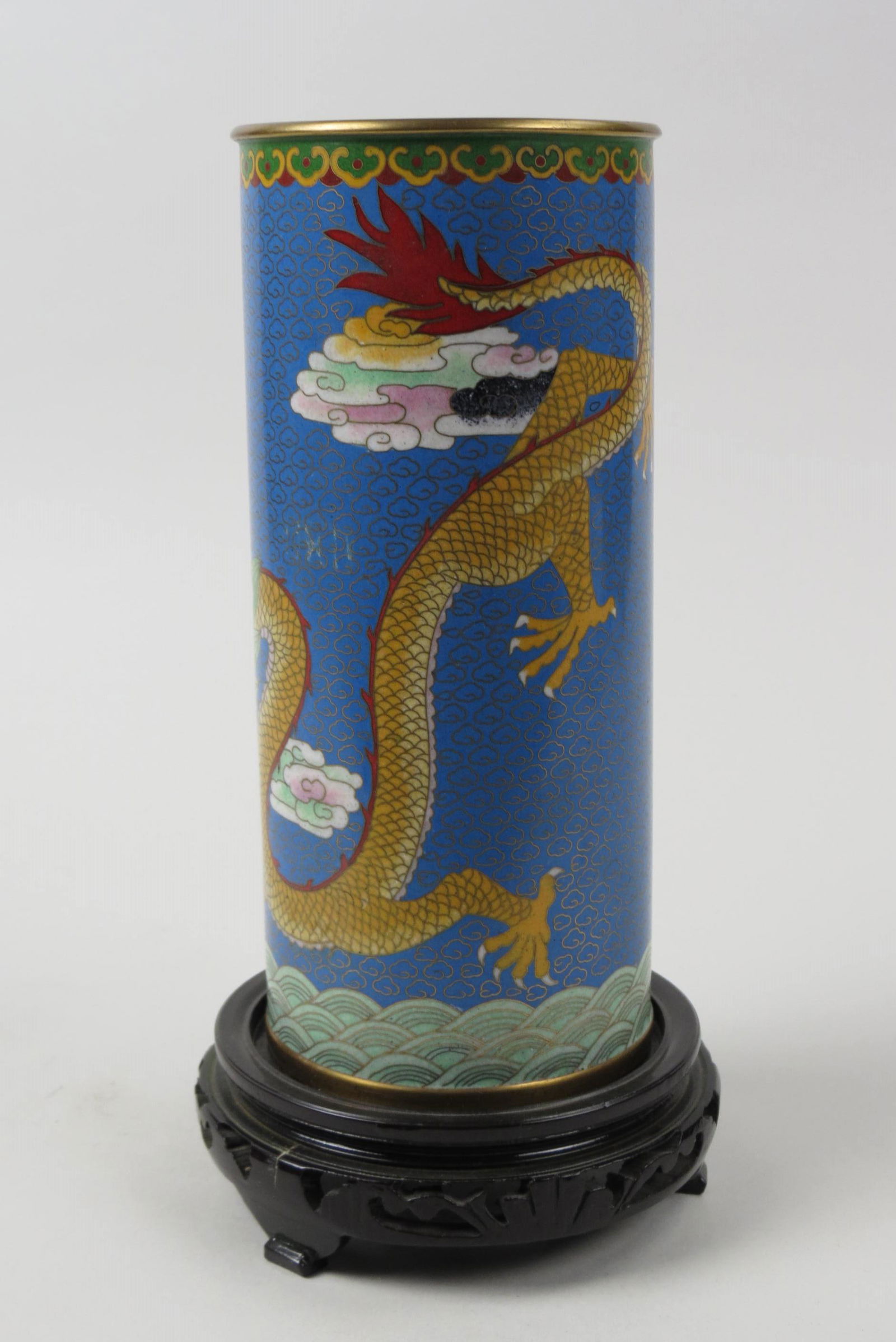 Chinese Cloisonne Vase or Hat Stand, (1 of 5)