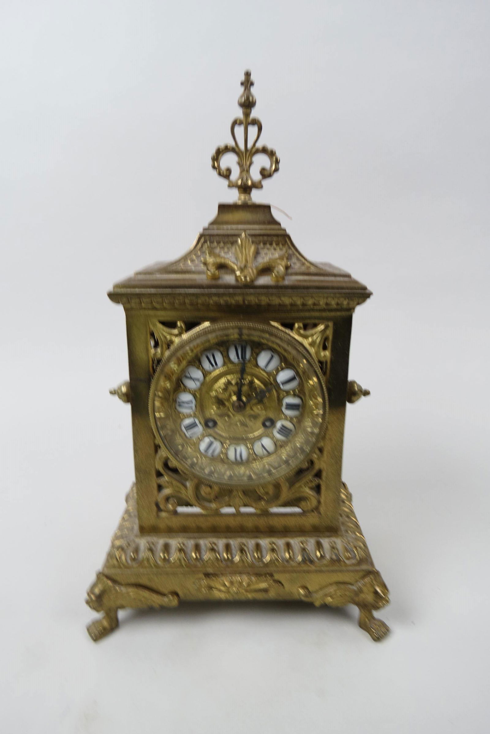 French Victorian Figural Mantle Clock, (1 of 6)