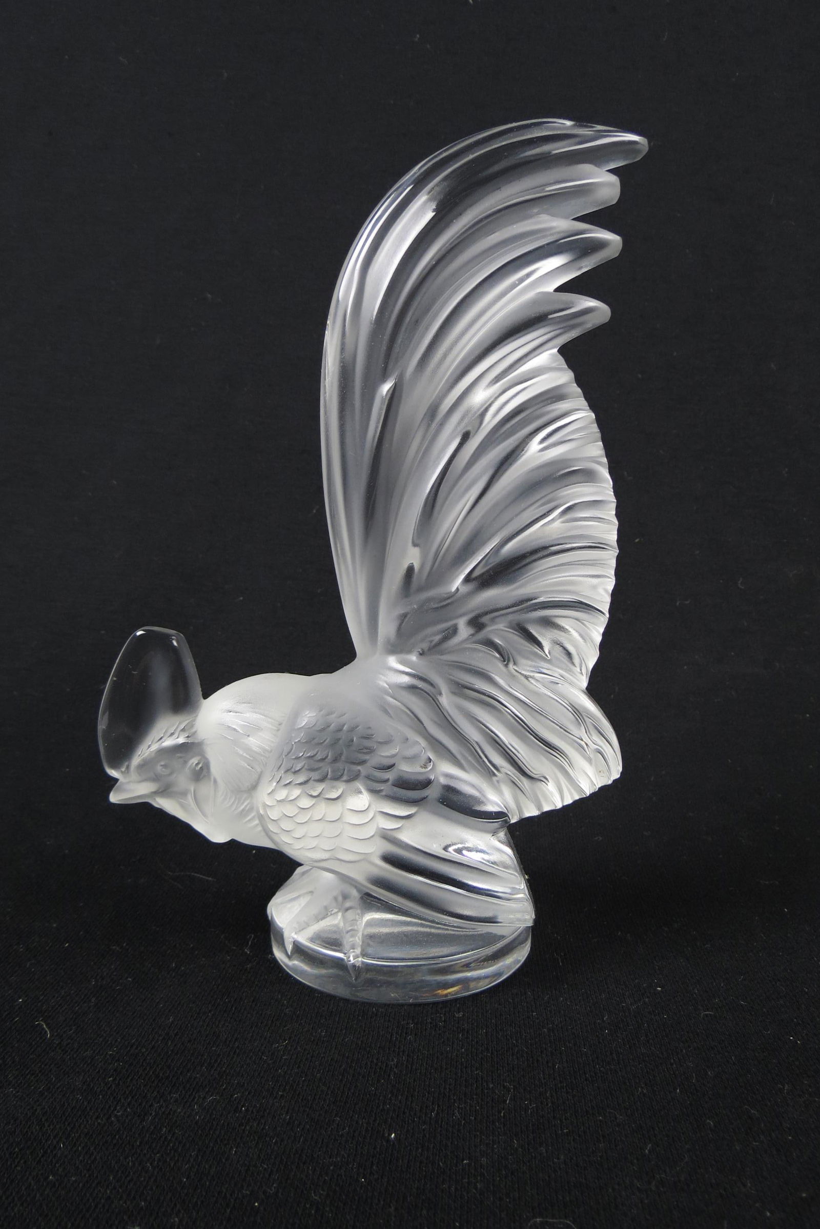 Lalique Crystal Rooster Car Mascot or Figurine, (1 of 6)