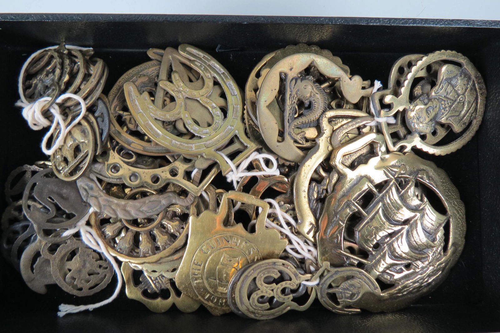 52 English Horse Brass Bridle Decorations, (1 of 1)