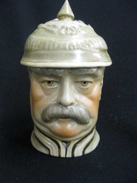 Neundorf (Anhult) German Pottery Figural Stein,: 8" tall, #820