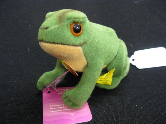 Steiff Plush Toy "Froggy", 4", original labels