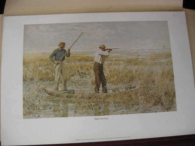 A.B. Frost "Shooting Pictures" Portfolio, Complete: set of (12) duck hunting lithographs in special album...A famous illustrator and sporting artist, Arthur B. Frost is perhaps best known for his illustrations for the Uncle Remus tales by Joel Chandler