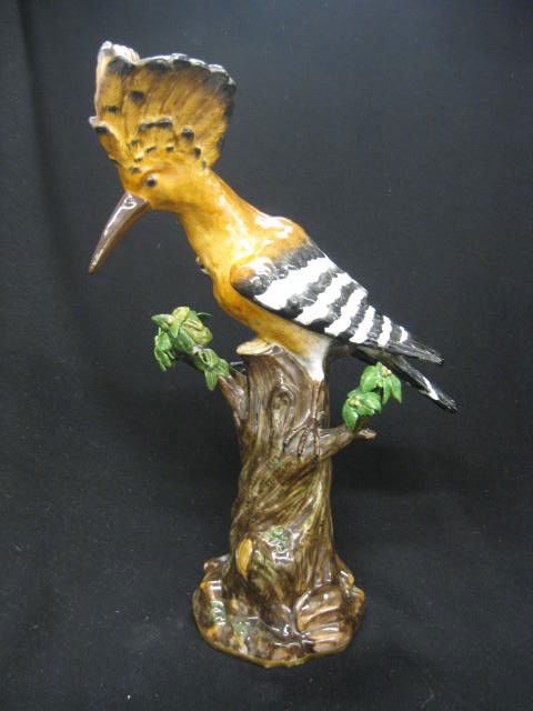 Meissen Porcelain Figurine of a Bird, 12" tall, cr: crossed swords mark