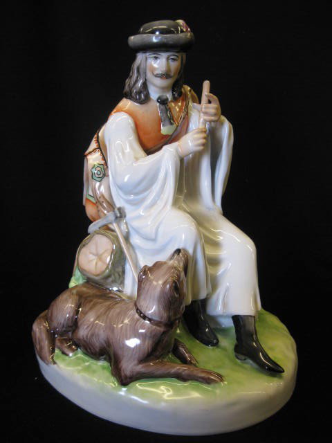 Zsolnay Porcelain Figurine of a Seated man & dog,: man & dog, 9", excellent ... The history of today's Zsolnay Factory reaches back to the year 1853, when Miklós Zsolnay established the first manufacture of ceramics for his son Ignác. Ten years late