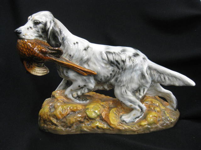 Royal Doulton Figurine of a Setter , with pheasan: with pheasant, HN #2529, 11 1/2" long, 8" tall, excellent.