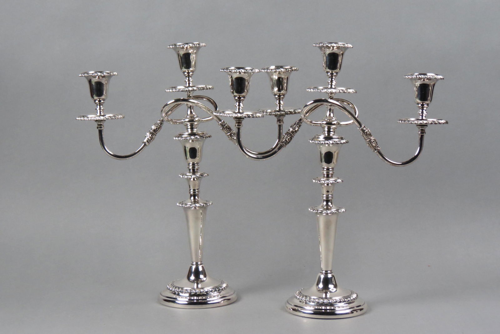 Pair of Silverplate Candelabra, (1 of 3)