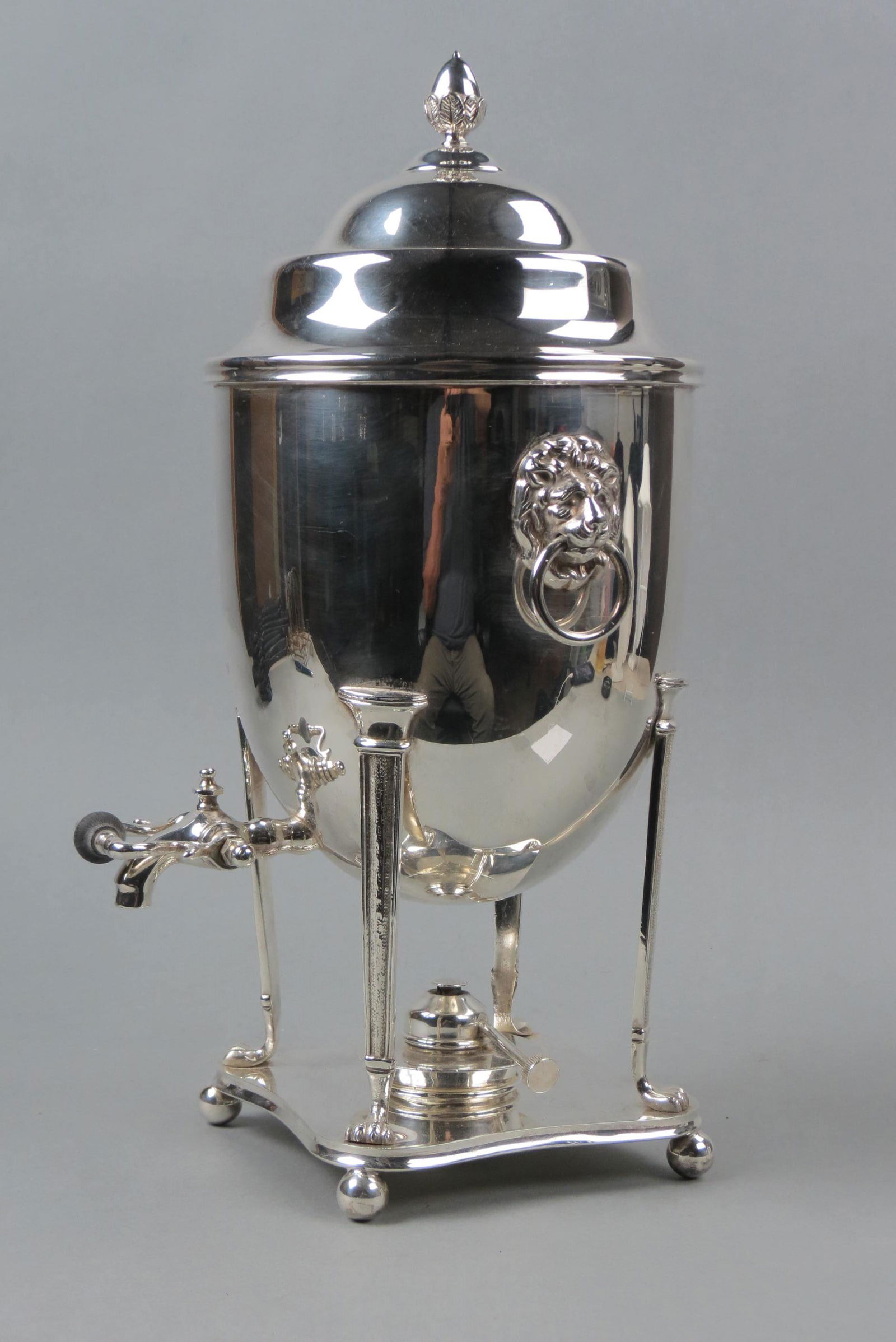 English Silverplate Tea Urn with Burner, (1 of 6)