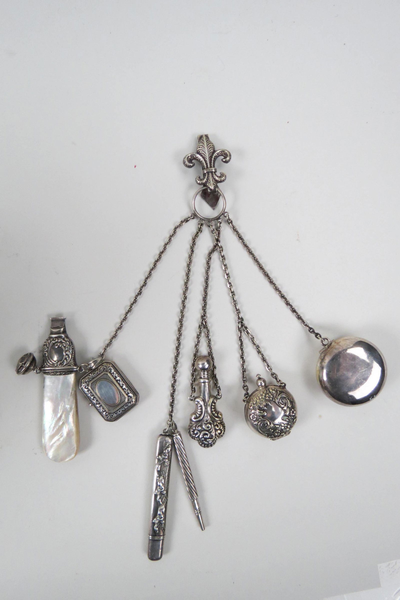 Victorian Chatelaine with Attachments, (1 of 4)