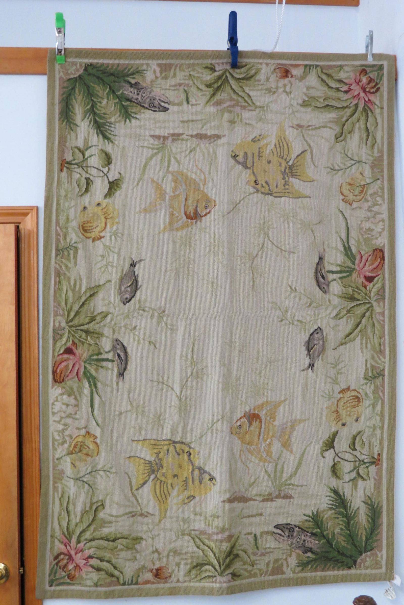 Aubusson Needlepoint Handmade Rug, (1 of 5)