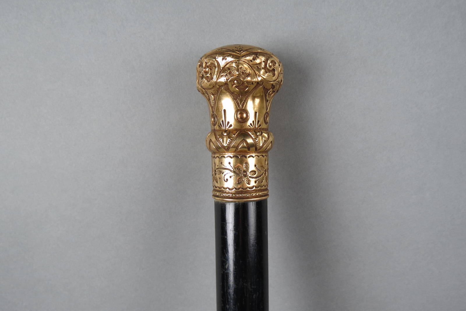 Victorian Goldfilled Walking Stick, Auction
