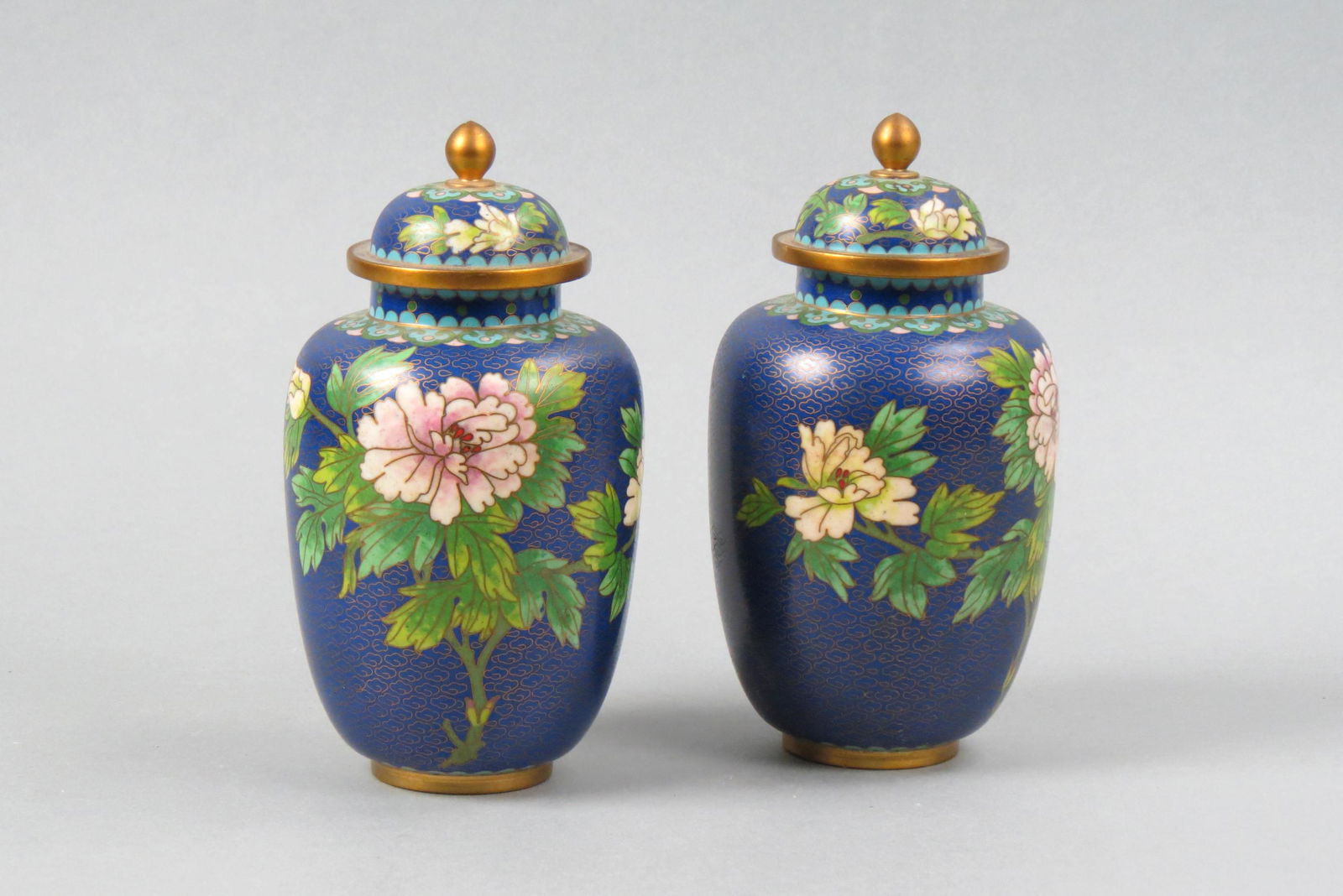 Pair of Chinese Cloisonne Covered Urns, (1 of 4)