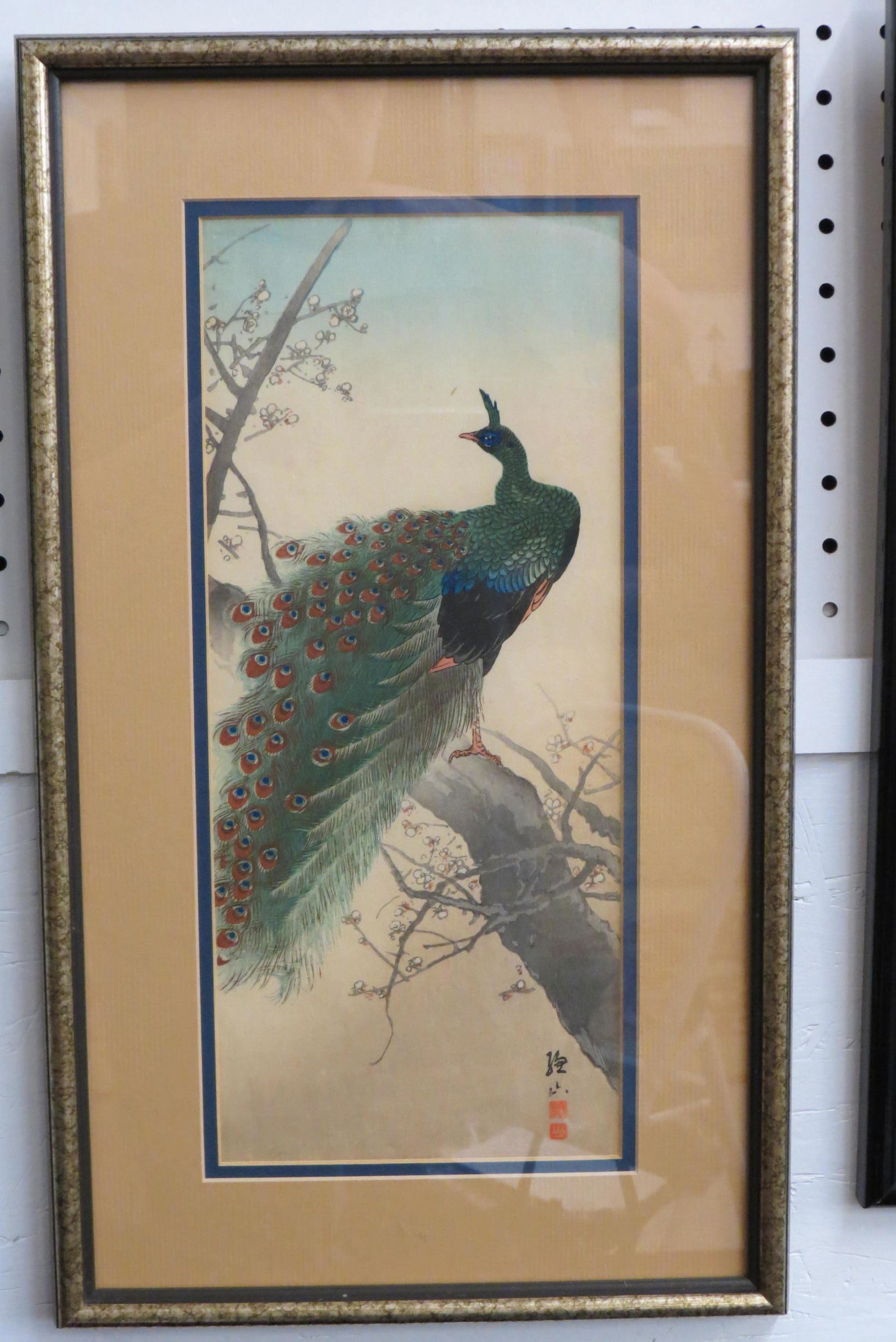 Ito Sozan, woodblock, Peacock, (1 of 3)