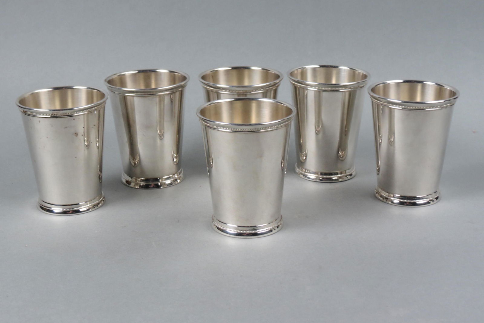 6 Silverplate Mint Julep Cups, (1 of 4)