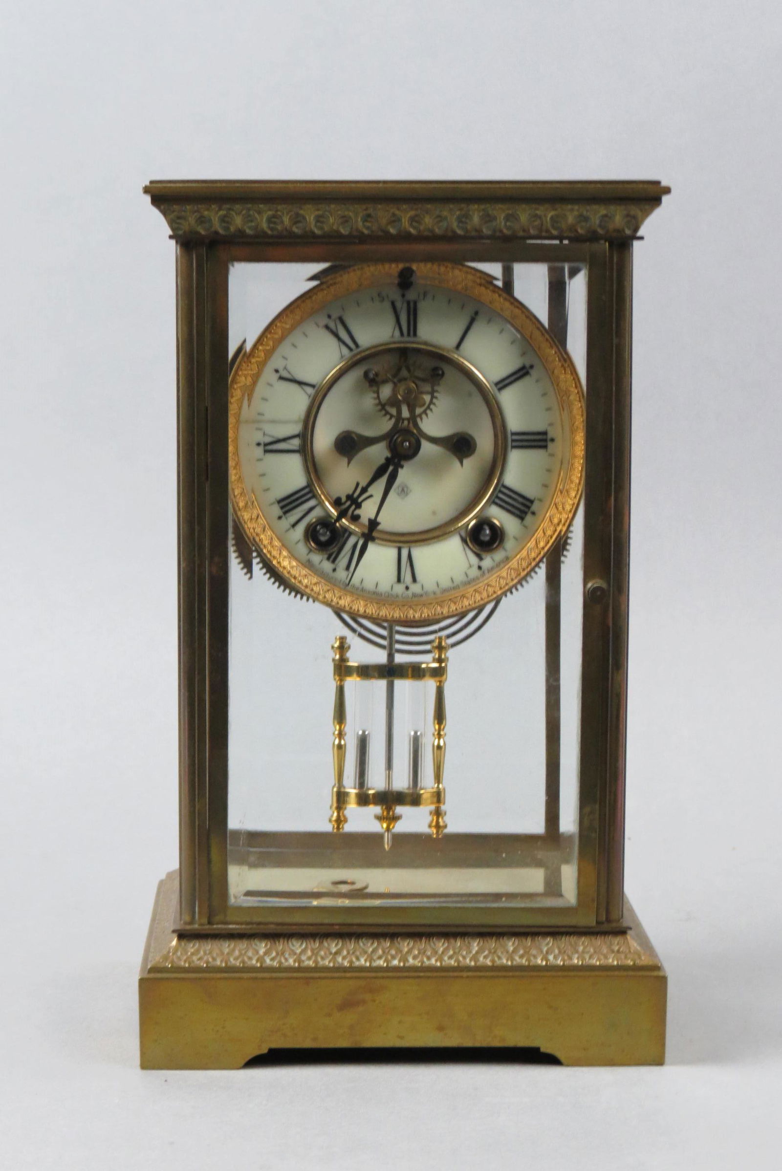 Ansonia Crystal Regulator Mantle Clock, (1 of 4)