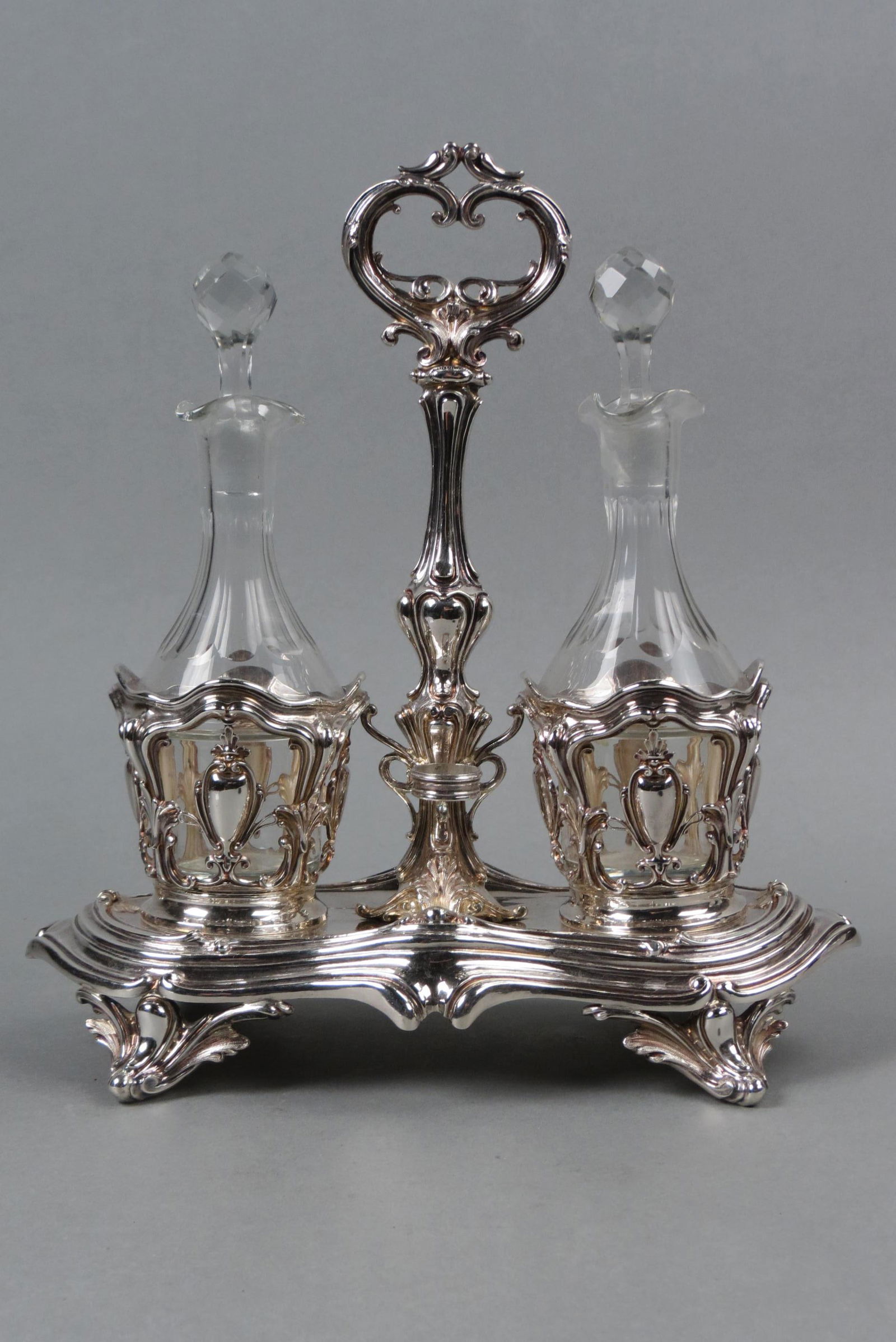 European Silver Oil & Vinegar Set, (1 of 6)