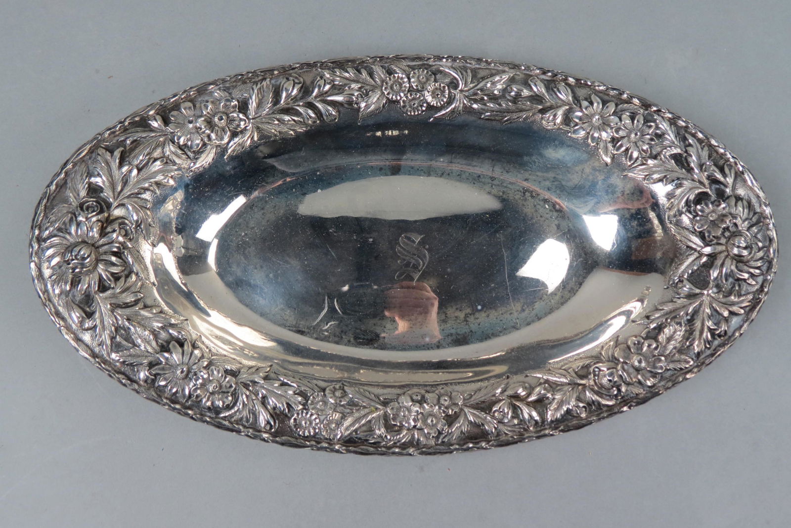 S. Kirk & Son Repousse Sterling Bread Tray, (1 of 6)