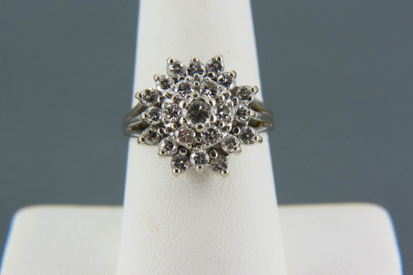 Diamond 14K White Gold Ring, (1 of 7)