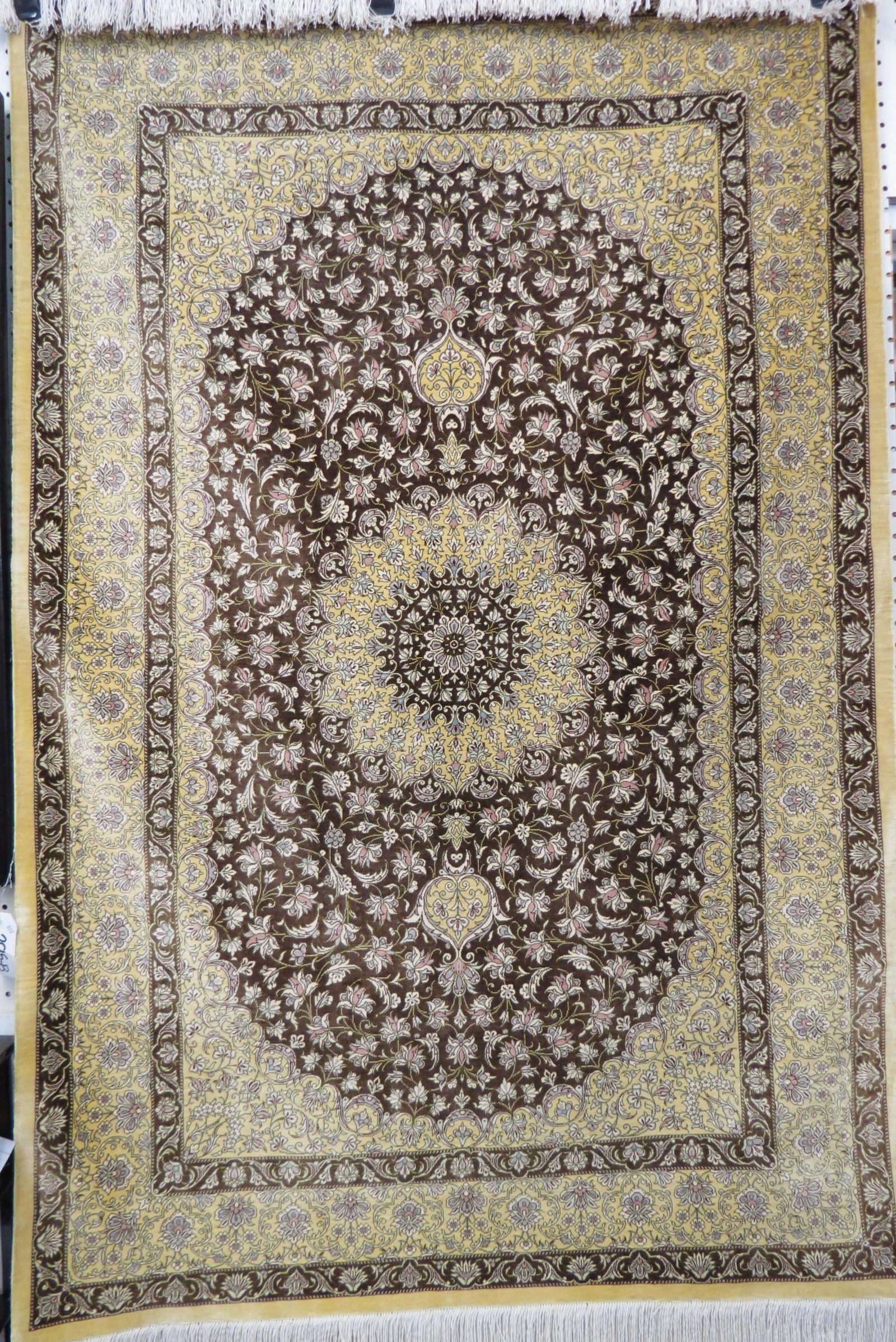 Silk Tabriz Style Persian Handmade Rug, (1 of 5)
