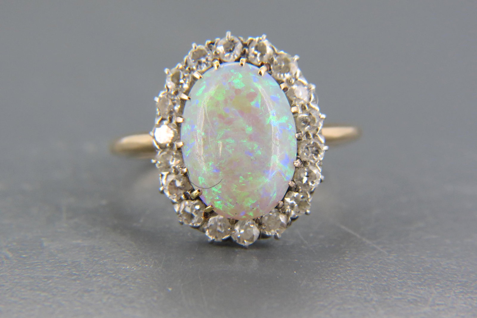 Opal & Diamond Ring, (1 of 7)