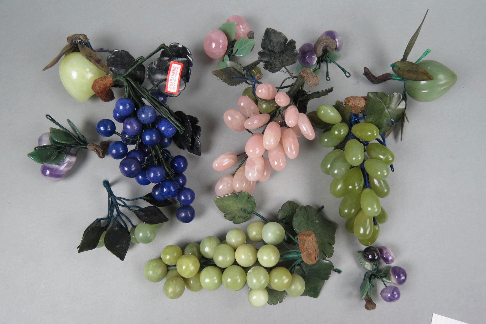 12 pcs. Chinese Jade & Hardstone Fruit, (1 of 4)
