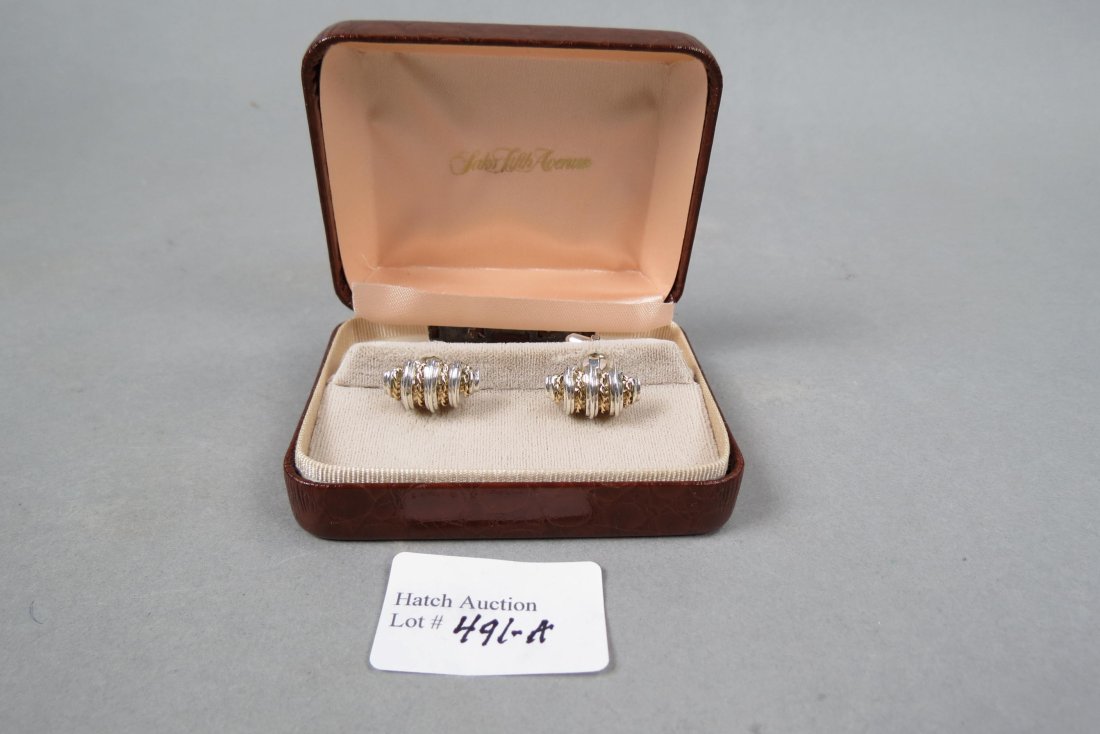 14K Gold & Sterling Cuff Links, (1 of 4)
