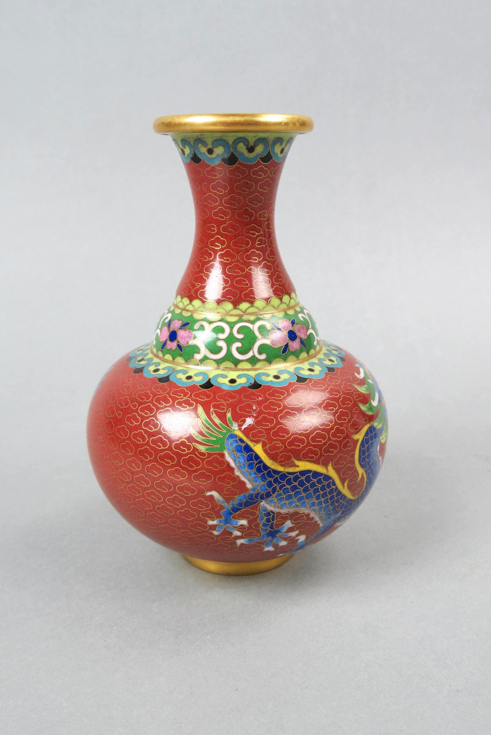 Chinese Cloisonne Vase, (1 of 5)