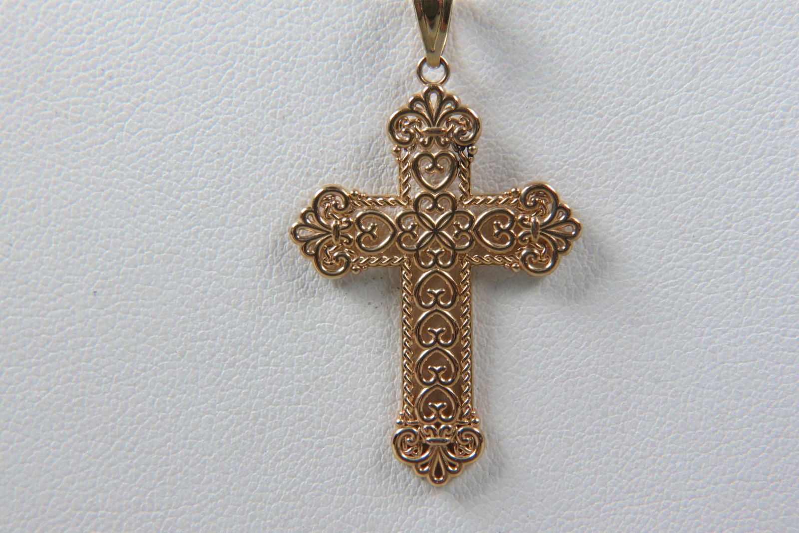 14K Gold Cross Pendant with Chain, (1 of 3)