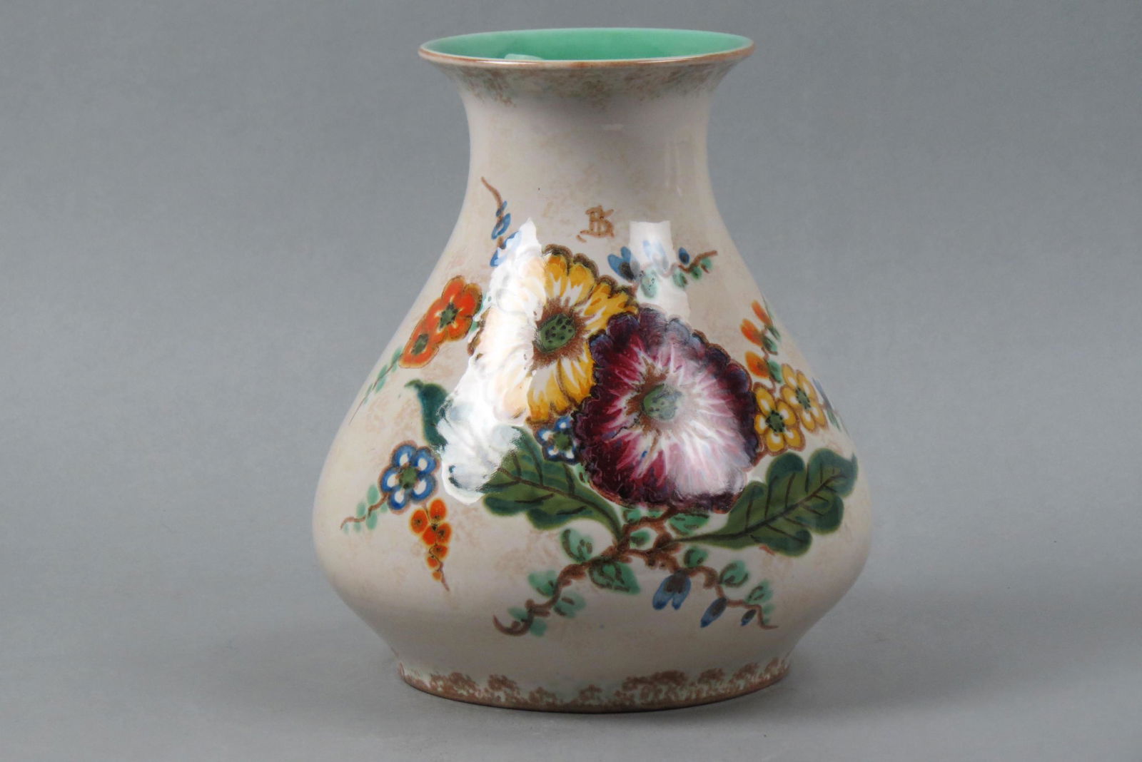 Gouda Dutch Pottery Vase signed Areo, (1 of 7)