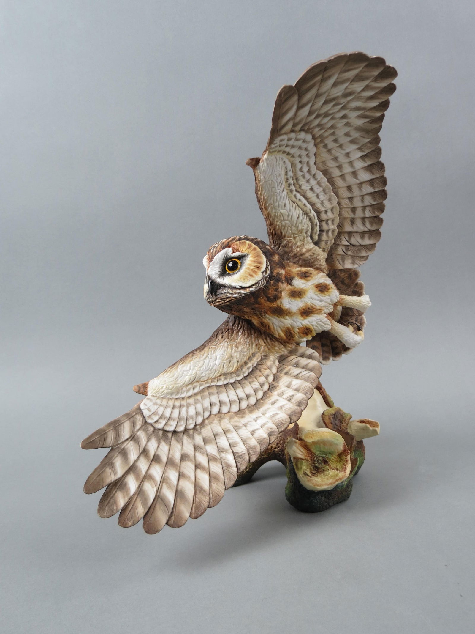 Connoisseur Porcelain Figurine "Saw-Whet Owl", # 5 in limited edition, artist signed, 14" tall, (1 of 7)