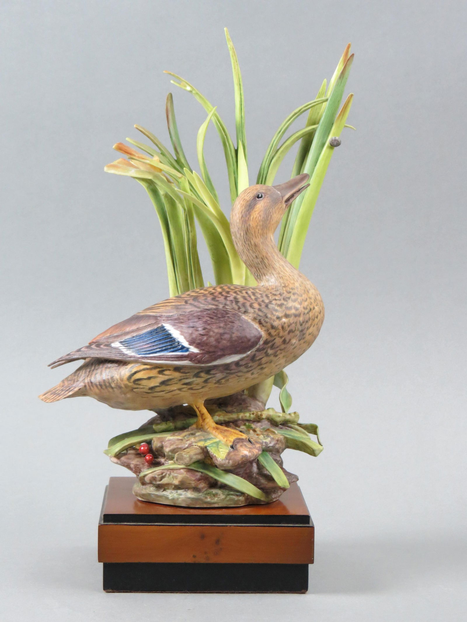 Royal Worcester Figurine "Mallard", by Ronald Van Ruyckevelt, issued in 1967, 8" wide,  13" tall (1 of 6)