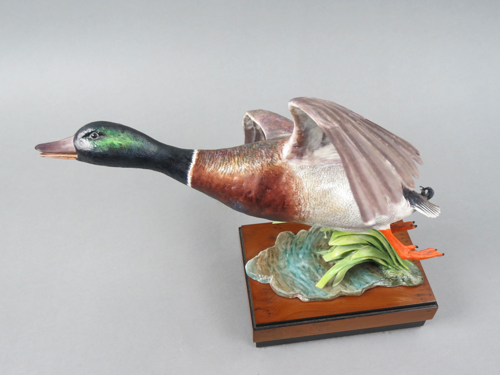 Royal Worcester Figurine "Mallard", by Ronald Van Ruyckevelt, issued in 1967, 11 1/2"  tall, 13" (1 of 6)